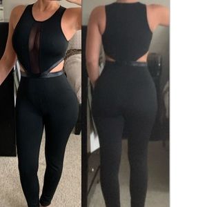 Missguided black jumpsuit
